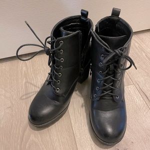 Heel Combat Boots, 6.5